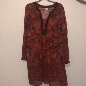 Rust color dress